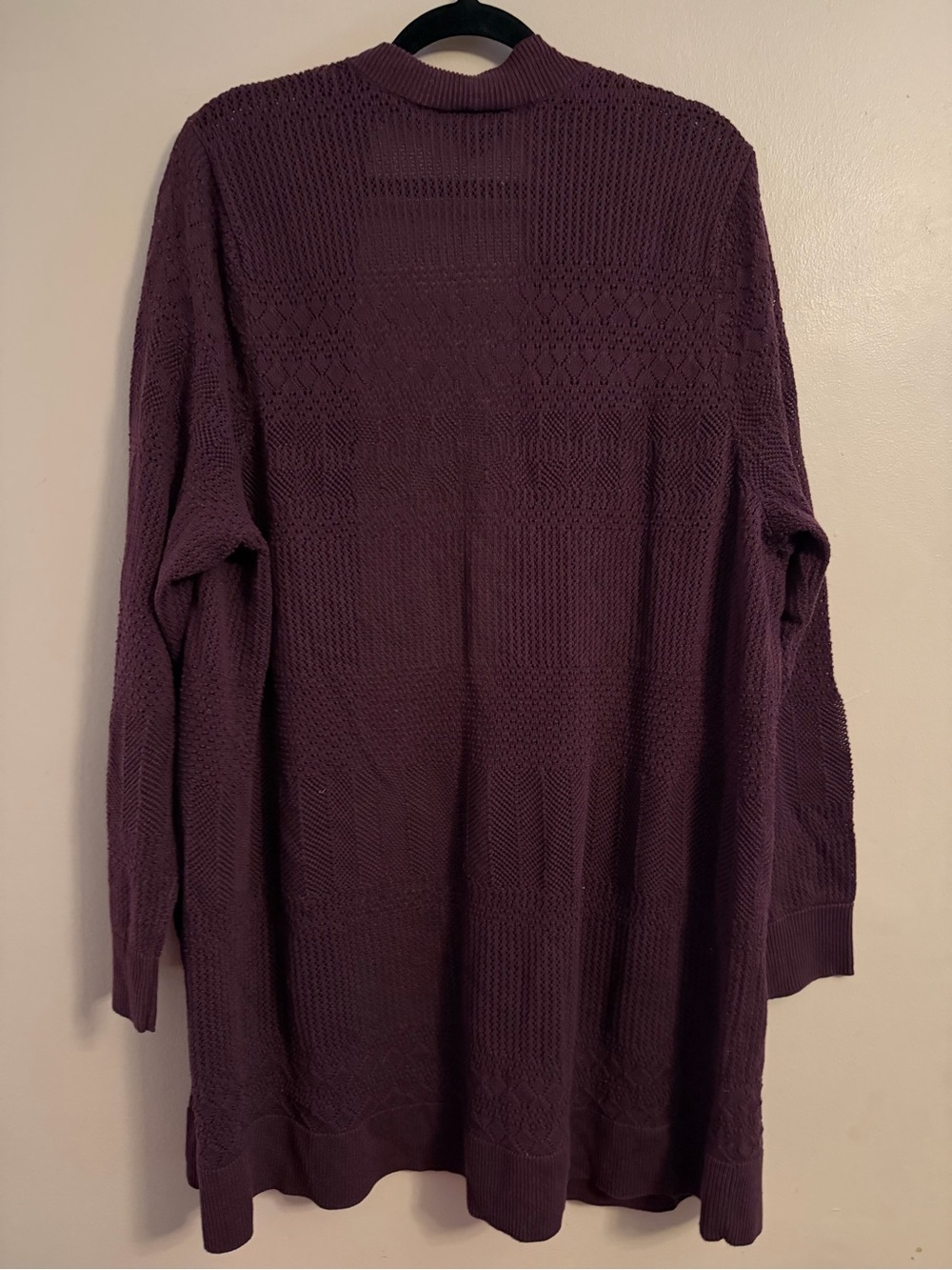 torrid Plum Open-Front Knit Cardigan - Picture 2 of 4